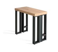 MOBELCENTER - Mesa Comedor Extensible Consola Patas Metálicas, Color Sable y Patas metálicas Negras, Medidas 77 cm Alto x 90 cm x 45 cm (245 cm) de Largo (1510)
