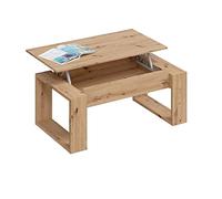 Mobelcenter, Mesa de Centro Elevable Nova, Roble Nodi, Medidas: Ancho: 105 cm x Alto: 45 cm x Fondo: 55 cm, Altura de la Mesa Elevada: 54 cm (1317)