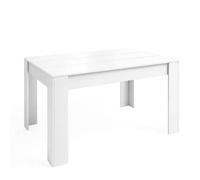 MOBELCENTER - Mesa de Comedor Extensible Bass Blanco Mate, 140-200 cm, para 8 Personas, Fabricación Nacional (1561)