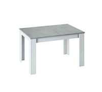 Mobelcenter - Mesa de Comedor Extensible Kendra - Mesa de Salón o Cocina Acabado en Color Cemento y Blanco Artik - Medidas: Ancho: 140-190 cm x Fondo: 90 cm x Alto: 78 cm - (1091)