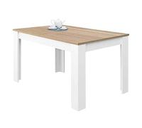 Mobelcenter - Mesa de Comedor Extensible Kendra - Mesa de Salón o Cocina Acabado en Color Roble Canadian y Blanco Artik - Medidas: Ancho: 140-190 cm x Fondo: 90 cm x Alto: 78 cm - (0904)