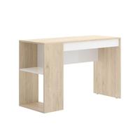 Kit Muebles Mesa de escritorio TEO con estante y cajón Blanco/Natural 74x115x50 cm