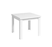 MOBELCENTER - Mesa Salón/Comedor Cuadrada Extensible Blanco - Color Blanco - An: 90 cm x F: 90 cm x Al: 76 cm, Ancho Mesa Extendida: 180 cm (1500)