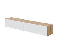 MOBELCENTER - Mueble TV Flotante Moderno de 180 cm con Acabado Roble Nodi y Blanco Artik, Diseño Elegante y Práctico para Sala de Estar(1511)
