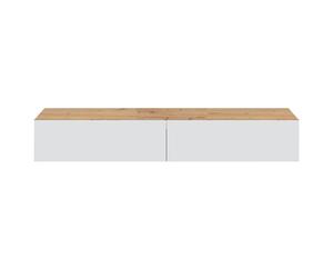 MOBELCENTER - Mueble TV Flotante Moderno de 180 cm con Acabado Roble Nodi y Blanco Artik, Diseño Elegante y Práctico para Sala de Estar(1511)