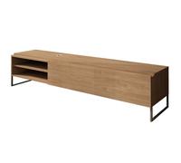 MOBELCENTER - Mueble TV Nums Industrial para TV hasta 55", con Puerta, Estante y Pasacables, Kansas/Grey, 185,2x44x40,5 cm (1644)