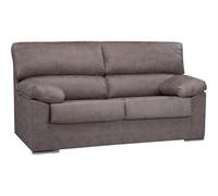 MOBELCENTER - Sofá 3 Plazas Rub Tela Magnol Cemento Microfibra algodonada, Color Gris, Medidas: Ancho: 180 cm x Fondo: 85 cm x Alto: 100 cm (1439)