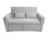 MOBELCENTER - Sofá Cama Ciro con Brazos Color Gris, Sistema apertura clic clac, Medidas: 146x88x87cm (1616)