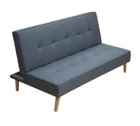 Mobelcenter, Sofá Cama Unai Clic Clac, Tapizado Color Gris y Patas de Madera de Haya, Medidas: Alto: 88 cm.x Ancho: 188 cm x Fondo: 88 cm. Sofá Cama: Alto: 39 cm x Ancho: 188 cm x Fondo: 114 cm