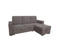 MOBELCENTER - Sofá Chaiselongue Cama Nepal Reversible, Tapizado Gris, Medidas: Al: 102 cm.x An: 249 cm x F: 90 cm y 159 cm en el Chaiselongue(1585)