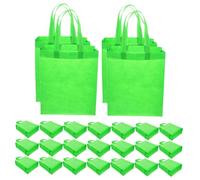 Mobestech Bolsas Reutilizables Compra y Bolsas de Obsequio Verticales 25x30x10 Cm de Tela No Tejida Color Verde Manzana Asa Cómoda para Supermercado y Fiestas Pack 30 Unidades