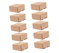 Mobestech Caja de Embalaje de Papel Kraft 10 Unidades Caja de Almacenamiento Tipo Cajón para Envíos por Correo de Suministros para Fiestas