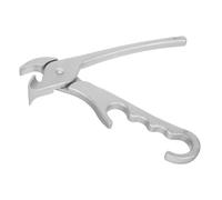 Mobestech Pinza para Placa Calefactora de Cocina, Antideslizante, Abrazadera de Sartén, Aleación de Aluminio, Plata, sin Óxido Rebabas, para Uso Doméstico, para Recoger Platos y Bandejas