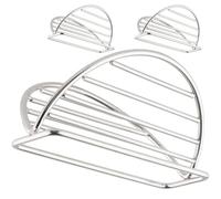 Mobestech Soporte Metálico de Acero Inoxidable para Tacos 3 Piezas | Superficie Lisa, Acabado Plata Bordes Redondeados, Uso en Cocina Doméstica y Preparación