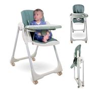 Mobiclinic®, Trona para bebé, Evolutiva, Extraplegado, Convertible en silla alta, Simba, Arnés con 5 puntos, Ruedas con frenos, Doble bandeja desmontable, Textil lavable y desmontable, Regulable