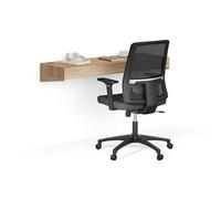 MOBILI FIVER, Escritorio de Pared Evolution 120x40, Madera Natural, con Cargador inalámbrico, Made In Italy