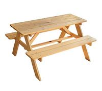 Mobilier de jardin - FUN HOUSE - Table pique-nique en bois H.53 x L.95 x P.100 cm - Montage facile !