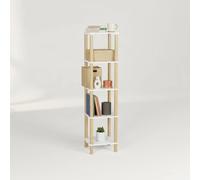 MOBLEKIT | Estanterías Auxiliares de Madera, Metal y Bambú con Montaje sin Tornillos, Muebles Multiusos con Diferentes Niveles para Almacenaje, Libros, Zapatos y Decoración del Hogar