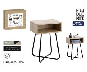 Moblekit Mesita Auxiliar Met-Madera 40x34x60