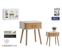 Moblekit Mesita de Noche Auxiliar de Madera