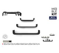 Moblekit Set de 3 Estantes Flotantes ISAR Black