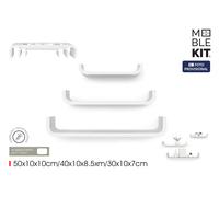 Moblekit Set de 3 Estantes Flotantes LUND Blanco