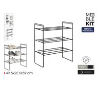 Moblekit Zapatero Metal 3 Niveles 49.5x25.5x59cm