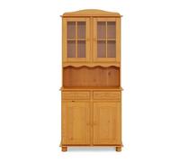 MOBLIT Alacena, realizada en Madera de Pino Macizo, seie canet. Medidas 197x42 (altoxfondo). Diferentes Elementos a Juego. Traseras en MDF. (88 de Ancho, Miel)