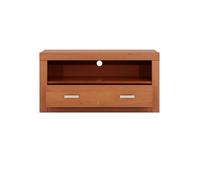 MOBLIT Mesa de Televisión con Un Cajon y Hueco Relizada en Madera de Pino Maciza Color Cerezo Medidas (50x100x50) cm (AltoxAnchoxFondo) Serie kalpe Robusta y Duradera