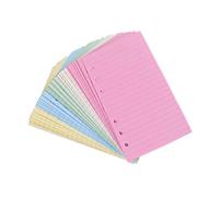 MOBUTOFU 2 Papel de Hojas Sueltas A5 para Cuaderno Rayas, Material Papel, Adecuado para Uso en Casa y Oficina, Recargas Perforadas Coloridas
