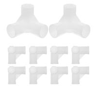 MOBUTOFU 20 Piezas Conector para Perchero, Unión en T de 3 Vías, Plástico Blanco, Diámetro Interior 16mm, para Zapatero Almacenamiento, Estabilidad Reforzada
