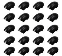 MOBUTOFU 20 Protectores de Patas de Mesa en Forma Cubiertas para Patas de Silla de Goma Negra Protegen el Suelo para Biblioteca y Restaurante