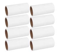 MOBUTOFU 8 Rollos Recambio de Rodillo Quitapelusas de Papel para Pelo de | Tira Única Desprendible, Estructura en Rollo, Blanco, para Entrada y Viaje, Uso Rápido