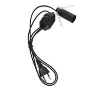 MOBUTOFU Cable para Lámpara de Sal con Portalámparas E12, Interruptor Regulable, Cable con Pinza, Negro, Abs Pvc Cobre E Hierro, para Oficinas y Zonas de Meditación