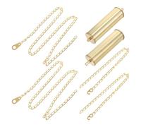 MOBUTOFU Cadena de 2 Metros Pesas de Hierro Huecas para Reloj de Pared, Contrapeso Metálico para Reloj Mecánico de Pie, Accesorio para Decoración Interior