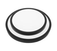 MOBUTOFU Forro para Ventilador de Techo Negro de Acrílico Estructura Doble y Diseño Redondo, Lámpara Elegante para Sala y Oficina en Fiesta Verano
