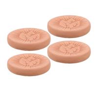 MOBUTOFU Humidificador de Arcilla en Forma de Hoja 4 Piezas 3,7 CM Diámetro para Control de Humedad en Contenedores de Cigarrillos y Protección contra Agrietamiento