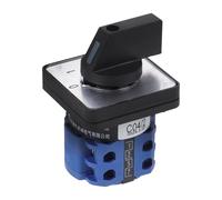 MOBUTOFU Interruptor de Transferencia Rotatorio 20a de 2 Posiciones 550v 8 Terminales y Carcasa Abs para Conmutación de Fuente de Alimentación Estable