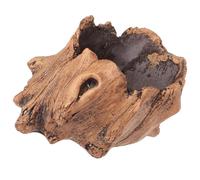 MOBUTOFU Maceta de Cemento Macetero Decorativo Permeable Forma de Tocón de Madera Retro para Jardín Exterior para Plantas Pequeñas y Suculentas