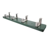 MOBUTOFU Perchero de Pared para Ropa de Madera Maciza Doble Gancho | Aleación de Zinc y Bambú, Acabado Pulido sin Rebabas, para Entrada, Armario y Dormitorio