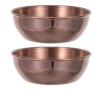 MOBUTOFU Platos de Salsa Sencillos de Acero Inoxidable Dorado, 2 Piezas para Preparar Recetas y Servir Condimentos en Casa o Catering