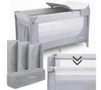 Moby-System Cuna de Viaje para niños y bebés Closely 3 en 1 con Cambiador, colchón y Bolsa de Transporte, Paredes Laterales ventiladas, Ajustables, Ruedas de Transporte