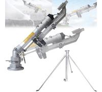 MObyat Aspersor De Impacto, Aspersor De Riego con Base De Trípode, Riego De Gran Superficie De 360°, Alcance De Agua De 26 A 53 M, Tamaño De Boquilla: 16-26 Mm, Diámetro De Entrada: 50 Mm, Granjas