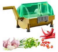 MObyat Picadora Comercial De Pimiento Rojo, Cortadora Manual Cebolla Verde con Cuchilla Acero Inoxidable, Longitud De Corte: 3 Mm, Corte Rápido En 30 Segundos, para Puerros, Cilantro Aros De Chile