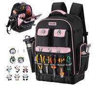 Mochila para herramientas VEVOR, con 56 compartimentos, organizador de almacenamiento de herramientas, mochila con compartimento para portátil, mochila para obras, bolsa de herramientas para electrici