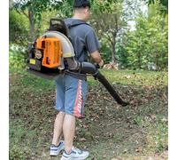 Mochila sopladora de hojas - 63CC, gasolina, motor de 2.7kW. Potente sopladora de jardín, ligera