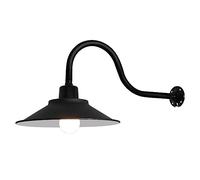 Moddeny Aplique de Pared Impermeable para Exteriores, luz de Granero de Cuello de Cisne de Hierro, lámpara de Pared para Exteriores Vintage de 11,8 ", Luces de Pared para Exteriores de Granja
