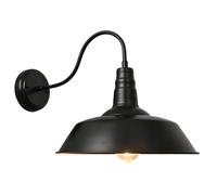Moddeny Aplique de Pared para Exteriores de Porche Grande de 50CM, Montaje en Pared Impermeable, Luces de Pared clásicas, luz de Granero Exterior con Cuello de Cisne Negro