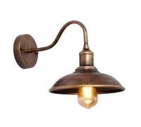Moddeny Luces de pared para exteriores Retro Rural, cuello de cisne, impermeable, luz de pared para porche, luz de granero de granja de 9,3 pulgadas, luz de garaje exterior antioxidante