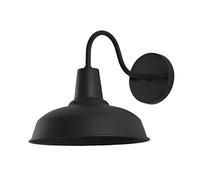 Moddeny Luces de pared retro al aire libre, lámpara de cuello de cisne negra para granero, lámparas impermeables E27 para montaje en pared exterior para porches, garajes y patios